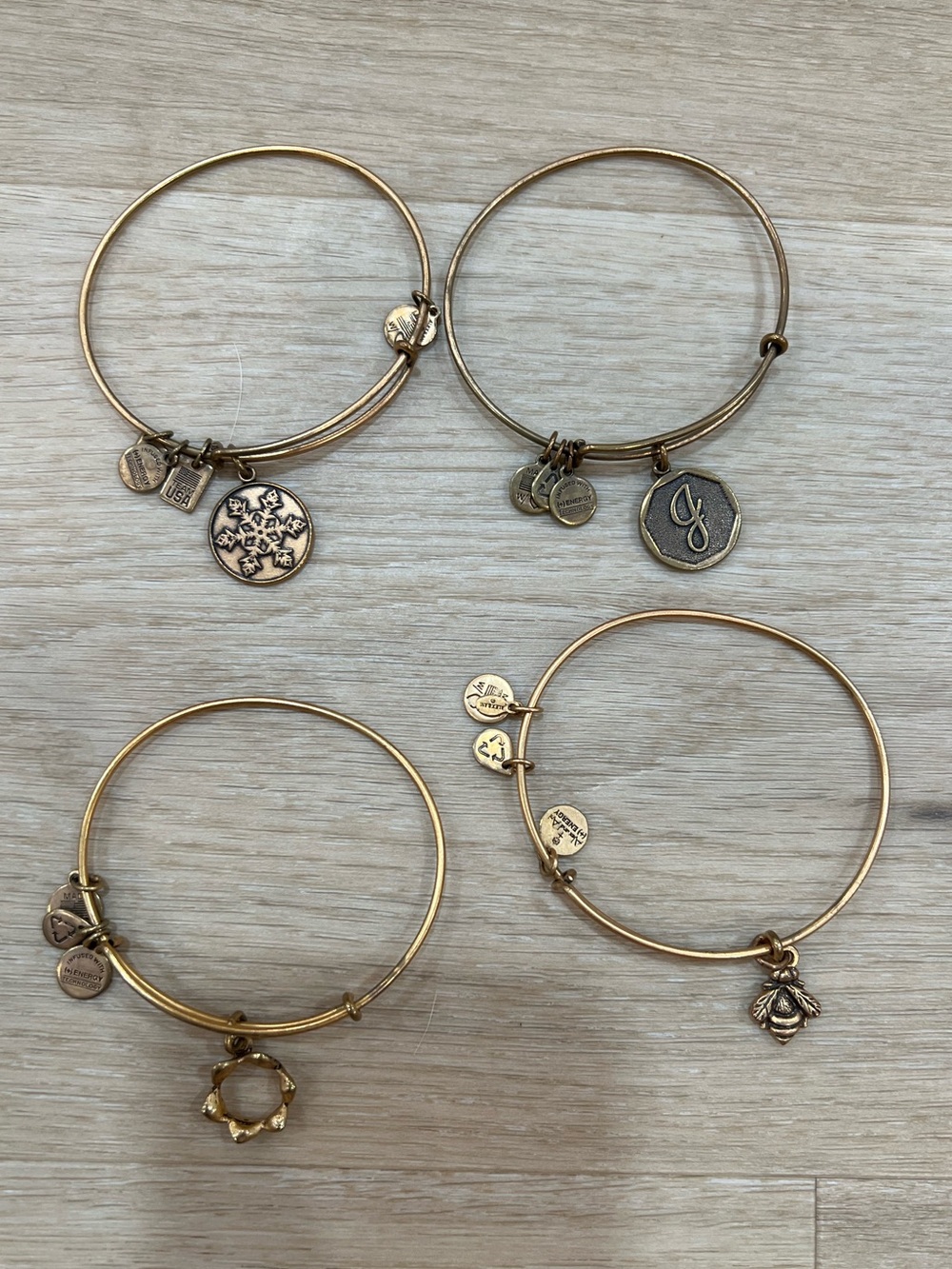 Gold Alex and Ani Bracelets